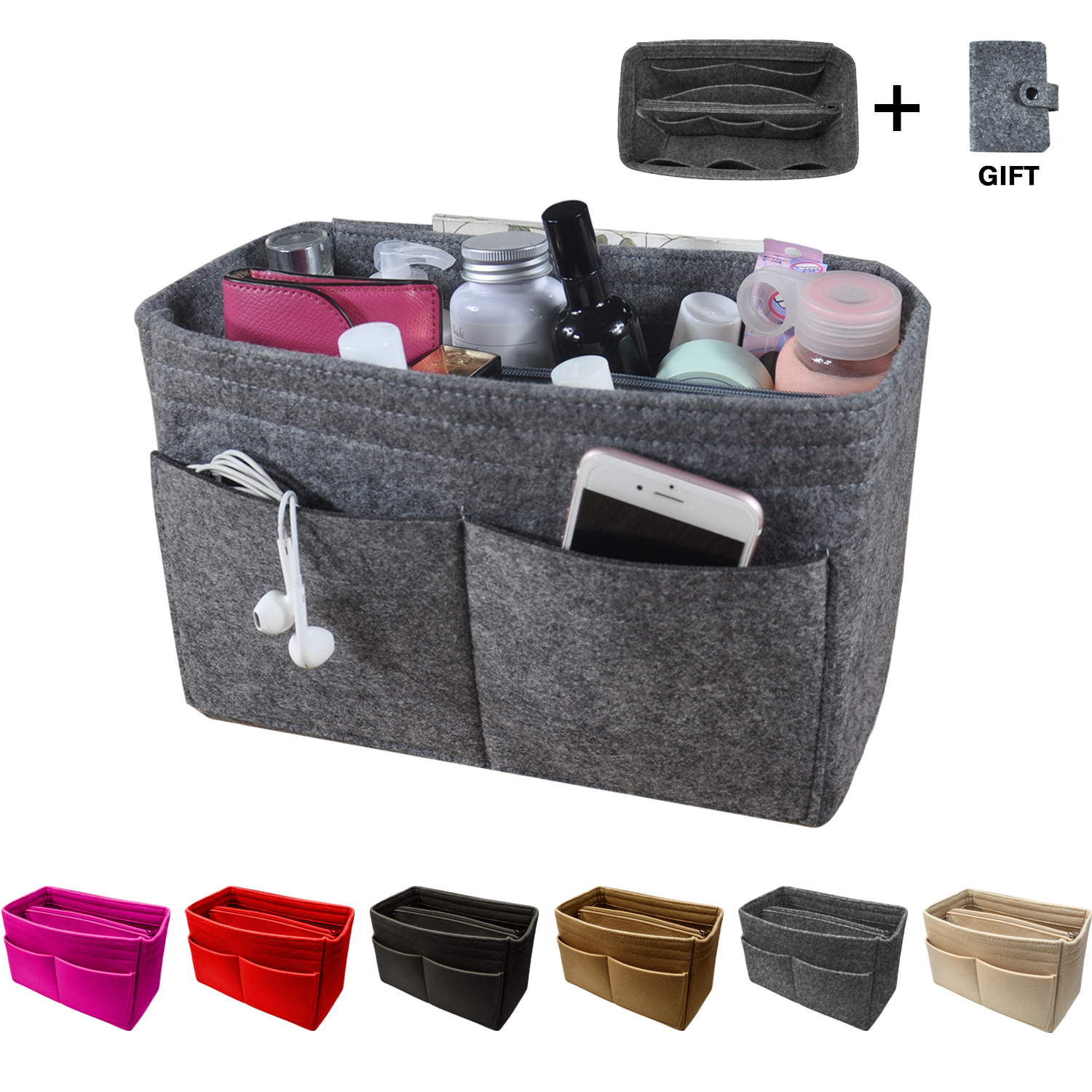 Lmeison Purse Organizer Insert Bag Organizer Tote Bag Organizer