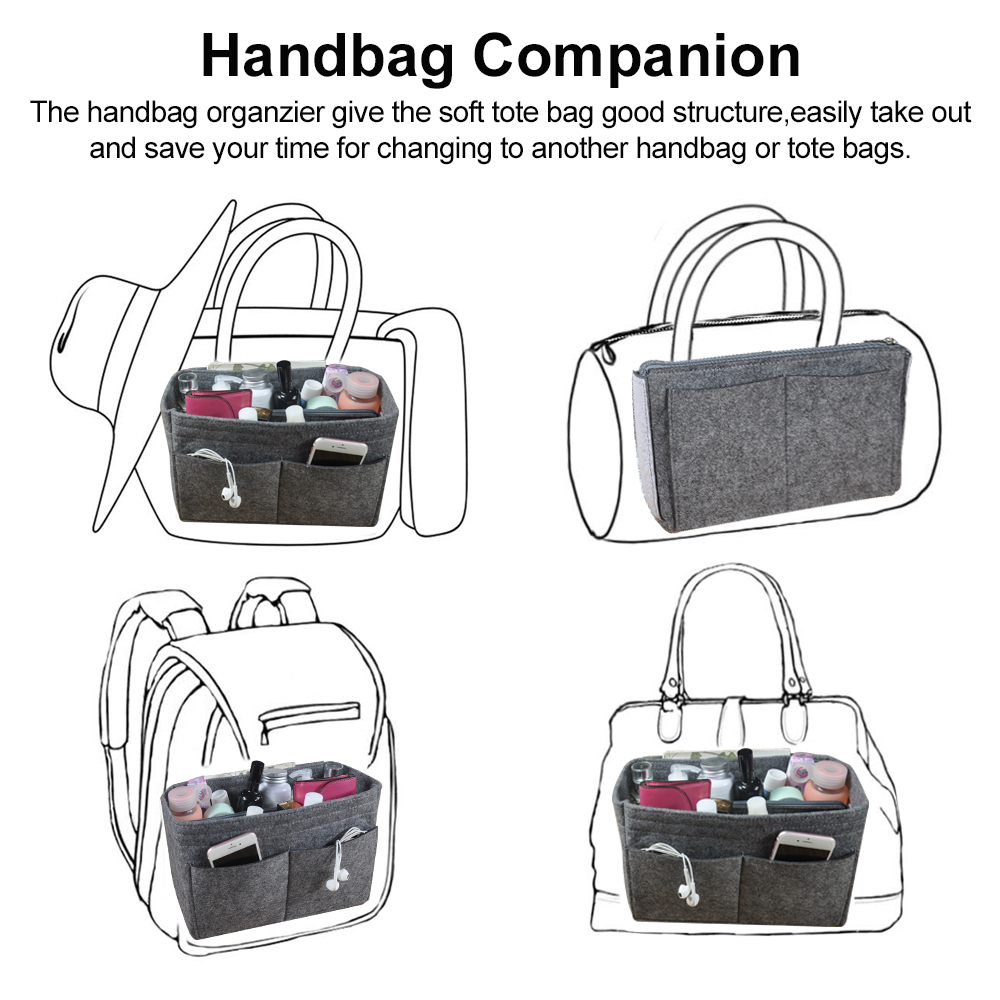 LIZHYY New Material Purse Organizer Insert women's Handbag
