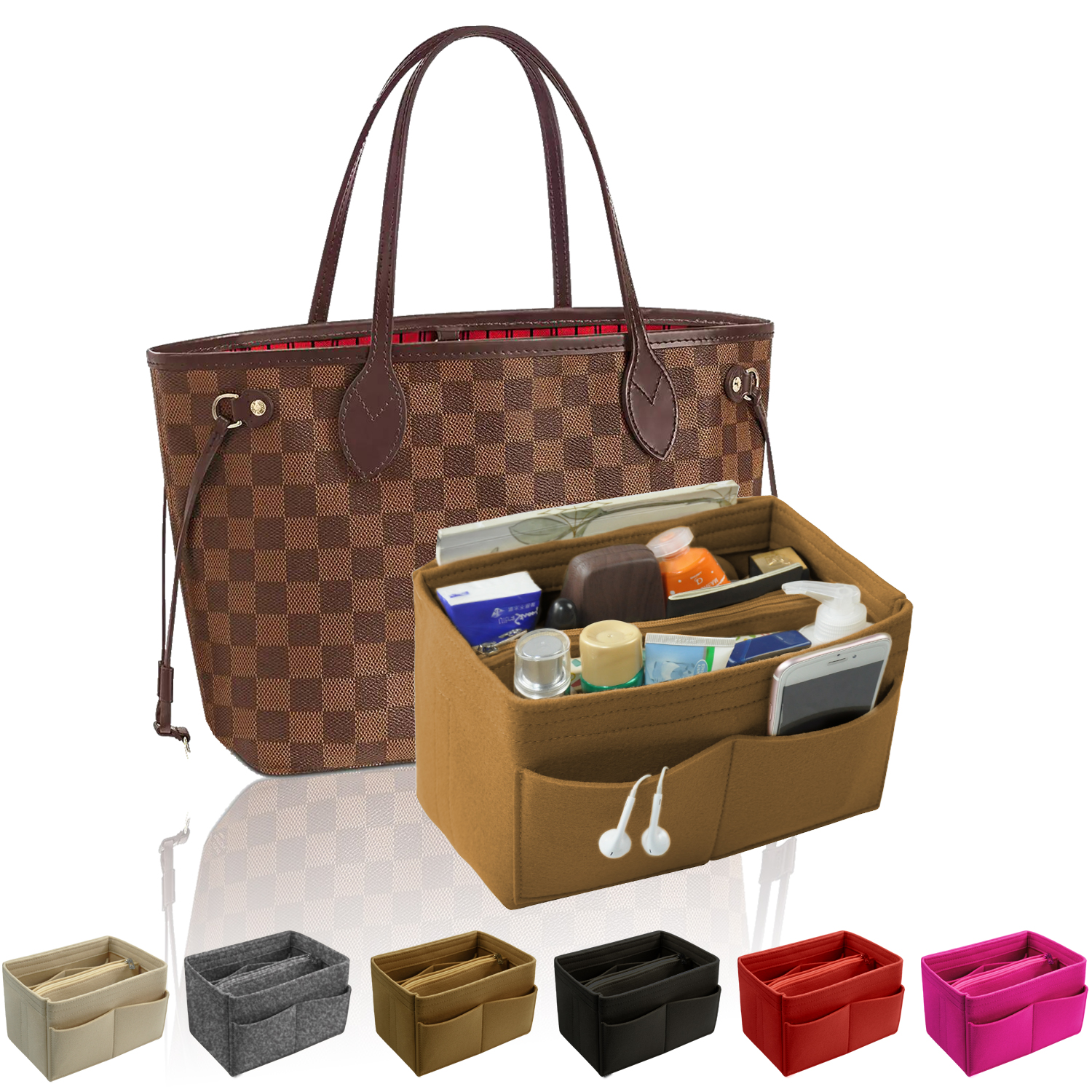 OMYSTYLE Purse Organizer Insert, Handbag & Tote Organizer, Bag in